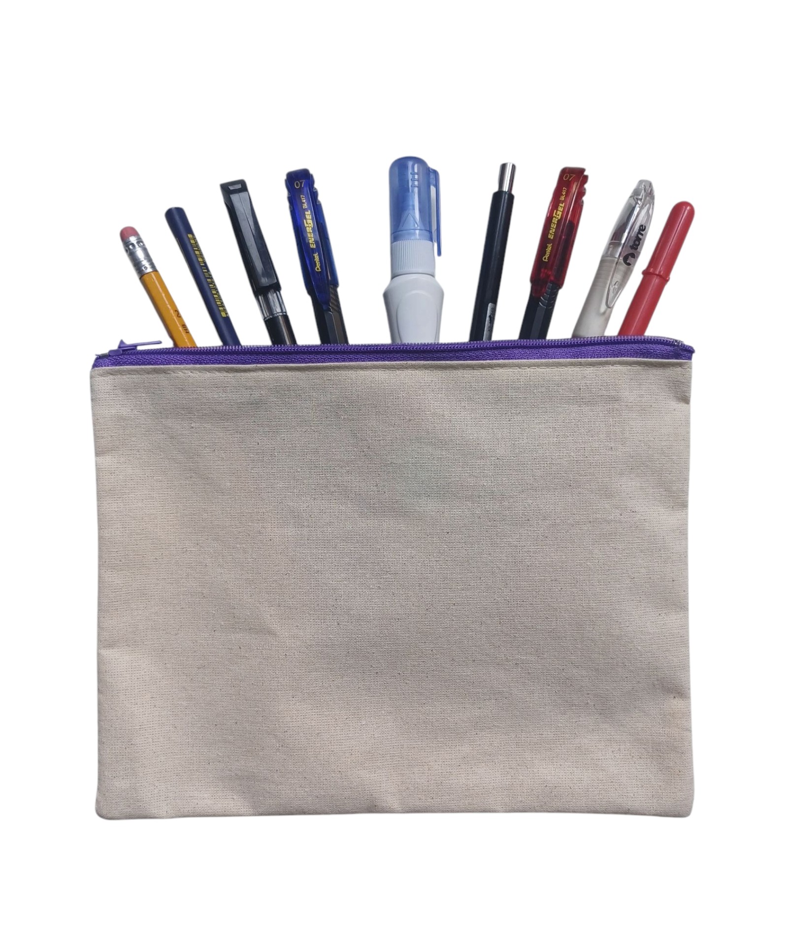 Pack 24 estuches básicos de algodón ecológico 20x15cm.